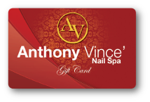 Anthony Vince logo on an abstract red background.