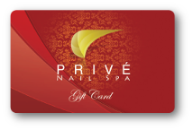 prive logo over red background
